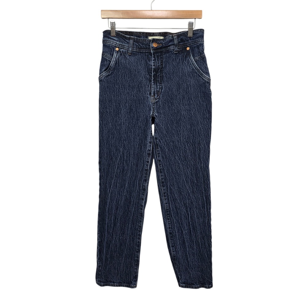 Madewell The Perfect Vintage Straight Jean Dark Textured Wash Hemp Blend Size 28